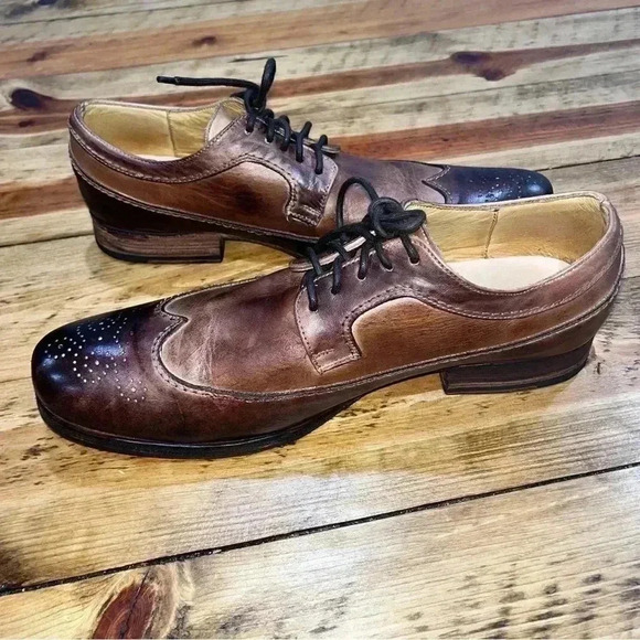Bed Stu Mens Bench made Cobbler Series Wing Tips Shoes 6914 Oxfords 👞 - Picture 6 of 12